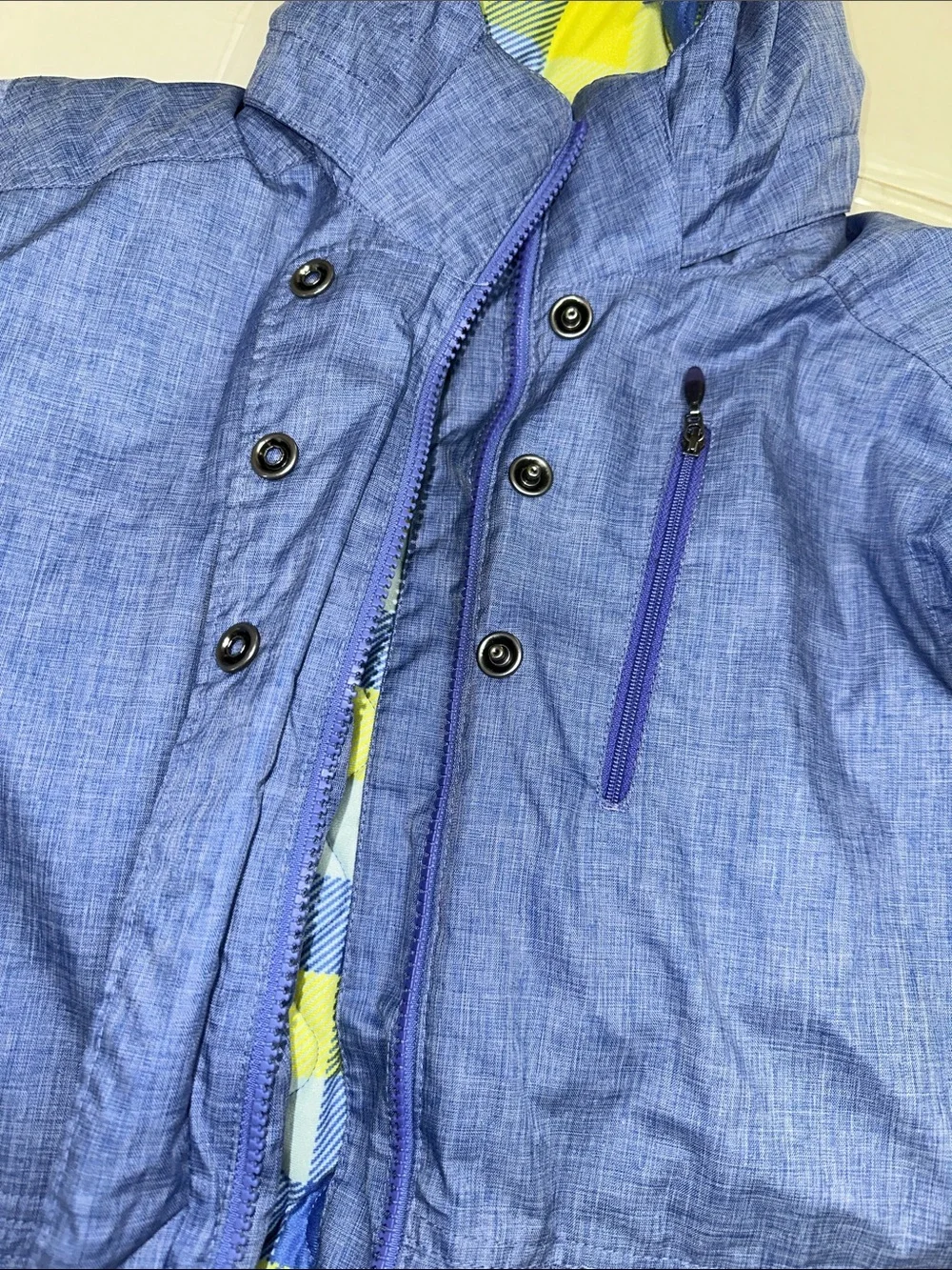 LL Bean Girls Puffer Jacket Blue Large 14/16